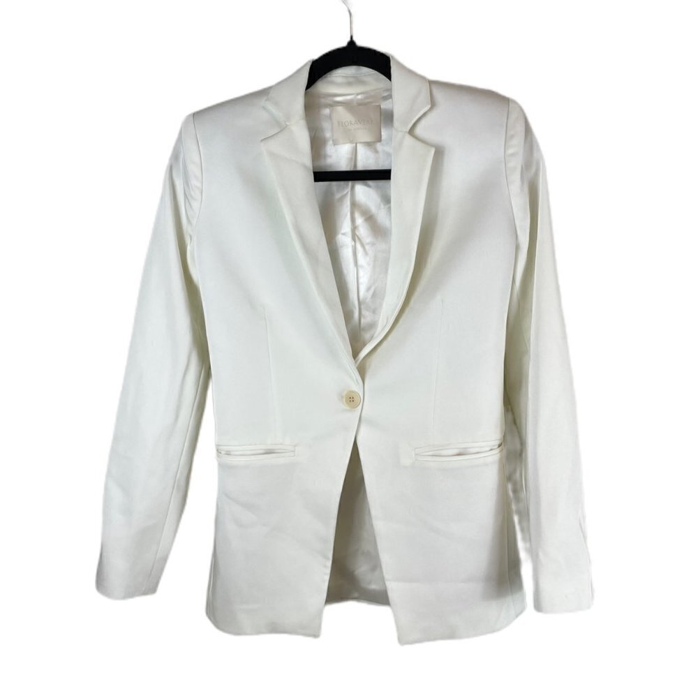 Floravere RBG Single Button Bridal Blazer Jacket White - Picture 3 of 12